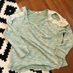 NWOT 'Cold-shoulder' sweater by Ya - size L